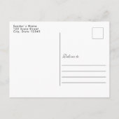 魔法の鹿メリークリスマスファミリーホリデー ポストカード (裏面)