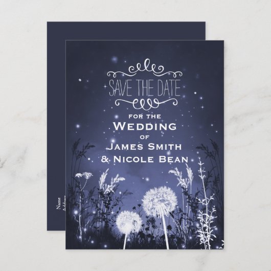 魔法の黄昏空 星と葉の保存日 案内ポストカード (正面/裏面)