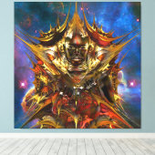 魔法の黄金の星 キャンバスプリント (インサイチュ (ウッドフロア))