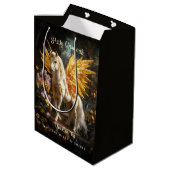 魔法の黄金の森ユニコーンファンタジー馬 ミディアムペーパーバッグ (裏面アングル)