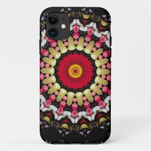 魔法の黒と赤の曼荼羅 Case-Mate iPhoneケース (裏面)