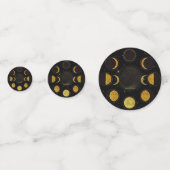 魔法の黒と金ゴールドムーンフェイズ秘伝パーティー コンフェッティ (正面)