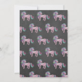 魔法の黒板ユニコーンスイーツバースデーパーティー 招待状 (裏面)