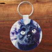 魔法の黒猫キーチェーン キーホルダー (正面)