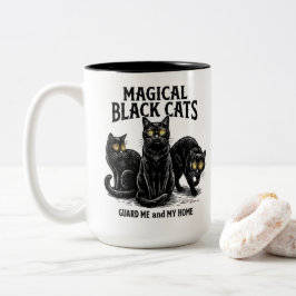 魔法の黒猫 ツートーンマグカップ