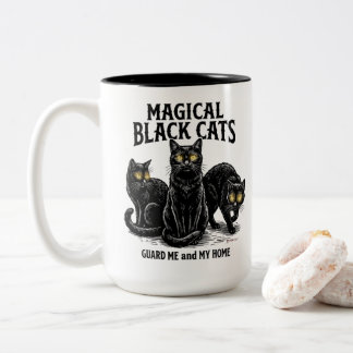 魔法の黒猫 ツートーンマグカップ