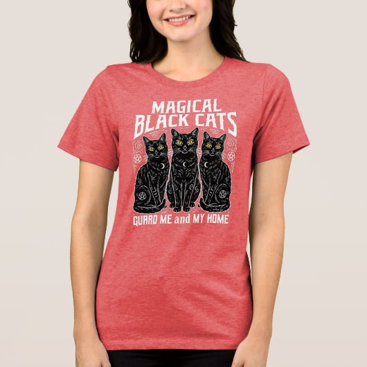 魔法の黒猫 トライブレンドTシャツ (正面)