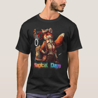 魔法の100日の学校先生学生女の子 Tシャツ