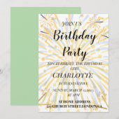 魔法の5歳誕生日パーティー 招待状 (正面/裏面)