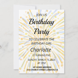 魔法の5番目の誕生日バッシュ 招待状