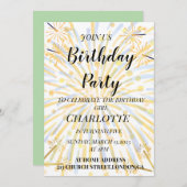 魔法の5番目の誕生日バッシュ 招待状 (正面/裏面)