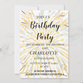 魔法の5番目の誕生日バッシュ 招待状