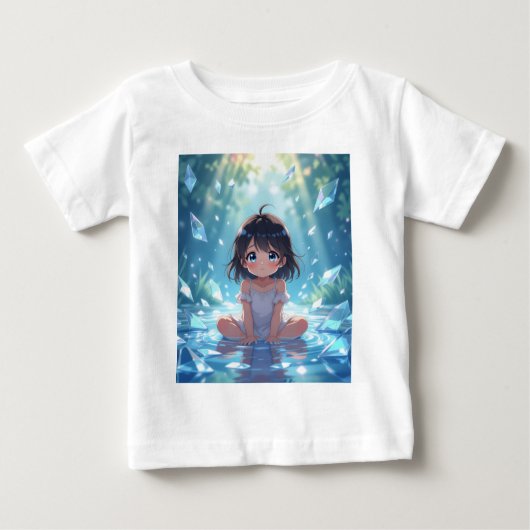 魔法のanime少女Tシャツ ベビーTシャツ (正面)