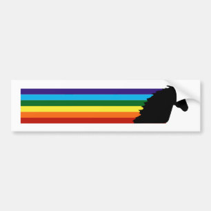 魔法のDashinRainbowのユニコーンのバンパーの棒 バンパーステッカー