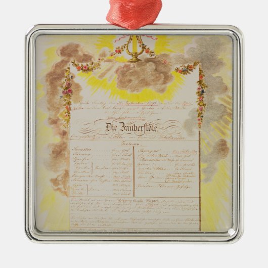 「魔法のFluteのための演劇手形 メタルオーナメント (正面)