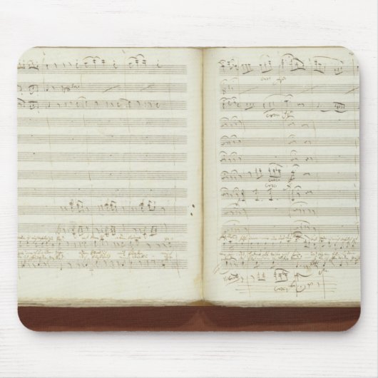 「魔法のFluteの自筆のコピー マウスパッド (正面)