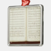 「魔法のFluteの自筆のコピー メタルオーナメント (左)