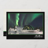 魔法のNorthern Lightsのクリスマスカード シーズンカード (正面/裏面)