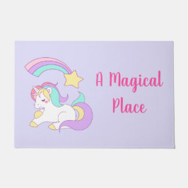 魔法のPLace眠るユニコーン&射撃、 発砲スター ドアマット