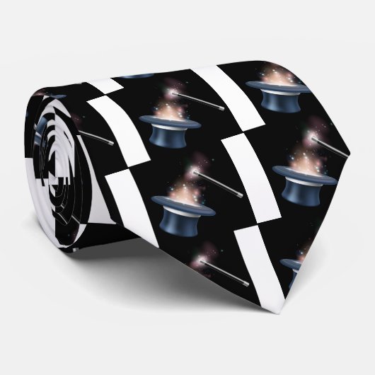 魔法のtophatおよび魔法の細い棒 ネクタイ (ロール)