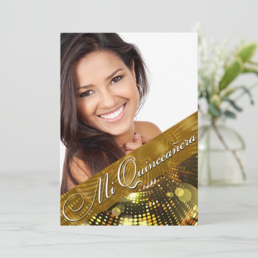 魔法は写真キンセアニェラ-金ゴールド--をつけます 招待状 (スタンド正面)