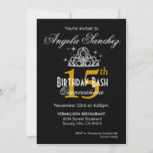 魔法は写真キンセアニェラ-金ゴールド--をつけます 招待状 (裏面)