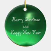 魔法は写真テンプレート、緑のヒスイ渦巻きます セラミックオーナメント (裏面)