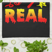 魔法は実在ハロウィーンカボチャ魔女の杖 キッチンタオル (折り畳み)