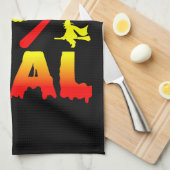 魔法は実在ハロウィーンカボチャ魔女の杖 キッチンタオル (四つ折り)