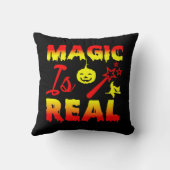 魔法は実在ハロウィーンカボチャ魔女の杖 クッション (裏面)