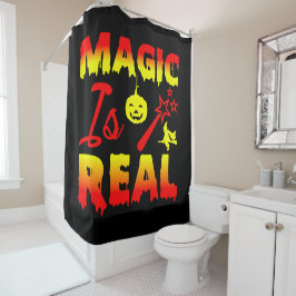 魔法は実在ハロウィーンカボチャ魔女の杖 シャワーカーテン