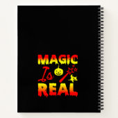 魔法は実在ハロウィーンカボチャ魔女の杖 ノートブック (裏面)