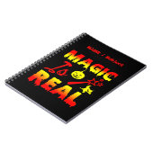 魔法は実在ハロウィーンカボチャ魔女の杖 ノートブック (左側)