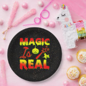 魔法は実在ハロウィーンカボチャ魔女の杖 ペーパープレート (パーティー)