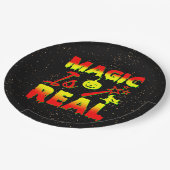 魔法は実在ハロウィーンカボチャ魔女の杖 ペーパープレート (アングル)