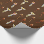 魔法は芸術種の水彩画の急速に広まります ラッピングペーパー (角)