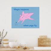 魔法は豚が飛ぶ時に起こる、ポスター。 ポスター (キッチン)