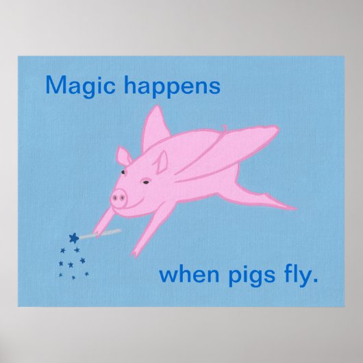 魔法は豚が飛ぶ時に起こる、ポスター。 ポスター (正面)