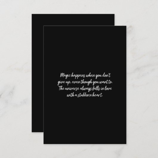 魔法は起こらない時に起こ与える サンキューカード (正面/裏面)