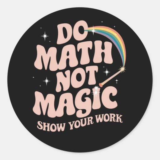 魔法より数学 Funny Math Teacher ラウンドシール (正面)