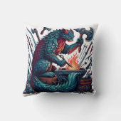 魔法をかけたワークショップで武器を猫が鍛造する|過去記事 クッション (裏面)