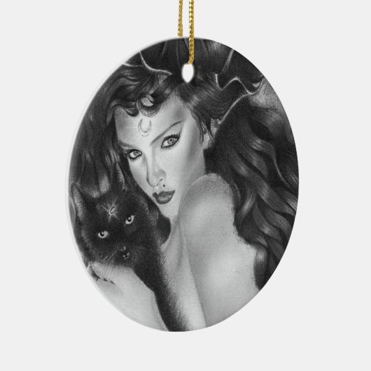 魔法をかけられた子猫のクリスマスのオーナメント セラミックオーナメント (右)