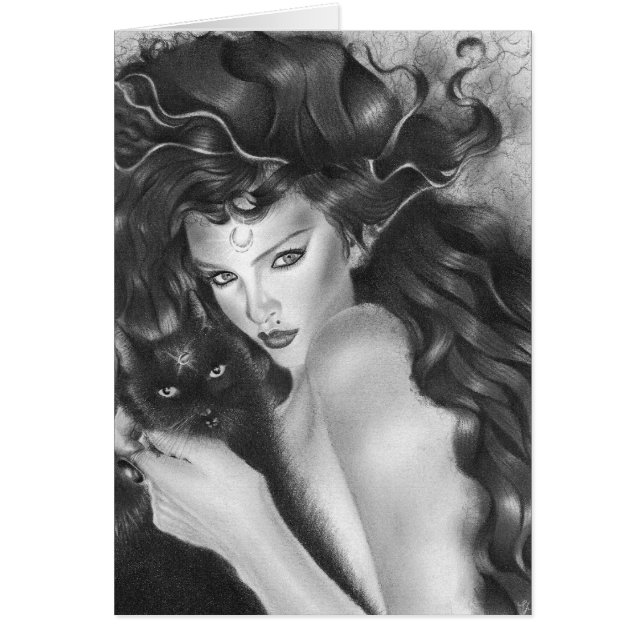 魔法をかけられた子猫カード (正面)