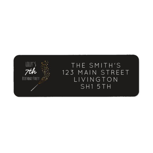 魔法をテーマにしたパーティー差出人住所シール ラベル (正面)