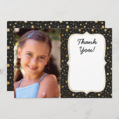 魔法をテーマにした誕生日サンキューカード サンキューカード (正面/裏面)