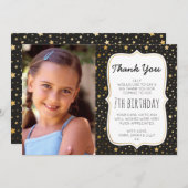 魔法をテーマにした誕生日サンキューカード サンキューカード (正面/裏面)