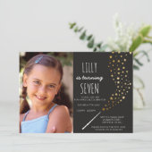 魔法をテーマにした誕生日パーティーの招待状 招待状 (スタンド正面)