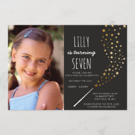 魔法をテーマにした誕生日パーティーの招待状 招待状