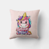 🦄✨「魔法を信じて」ユニコーンピロー💖🛋️ クッション (裏面)