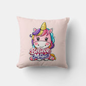 🦄✨「魔法を信じて」ユニコーンピロー💖🛋️ クッション (正面)